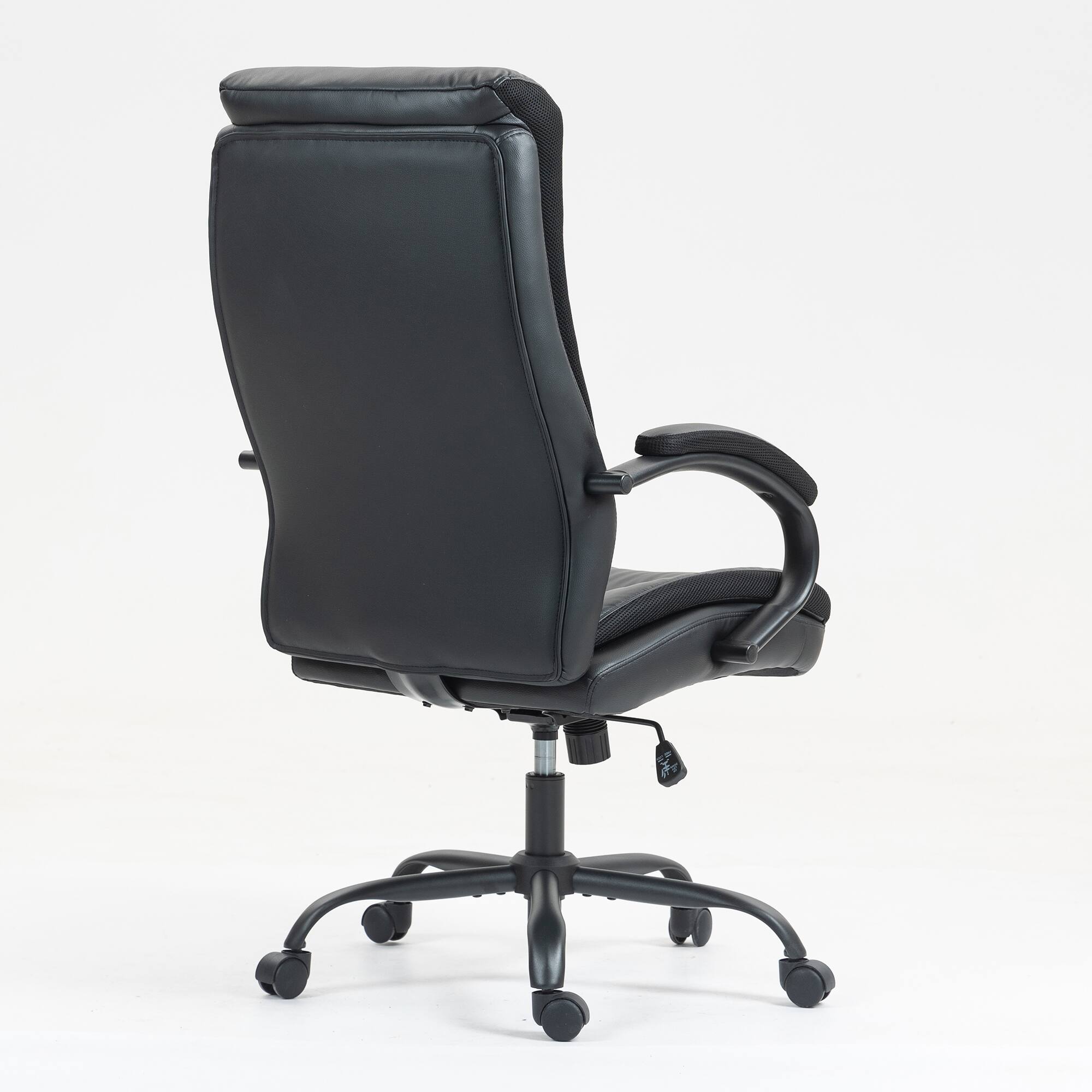 Alt View 1. Spaco - Spaco Ergonomic High Back PU Leather Executive Office Chair, Adjustable Swivel Desk Chair,Lumbar Support for Home Office - Black.