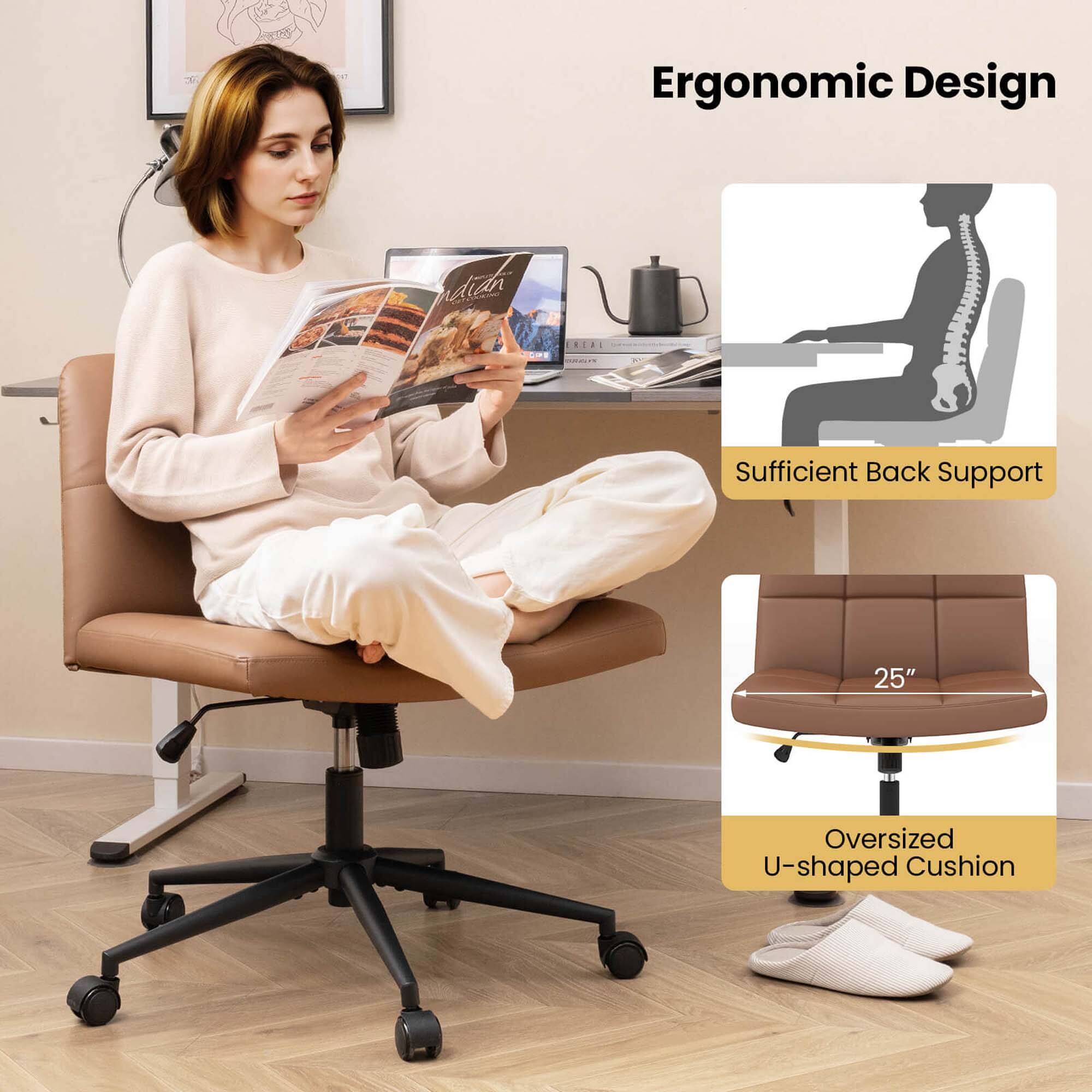 Ergonomic Design, Sufficient Back Support, 25" Oversized U-shaped Cushion