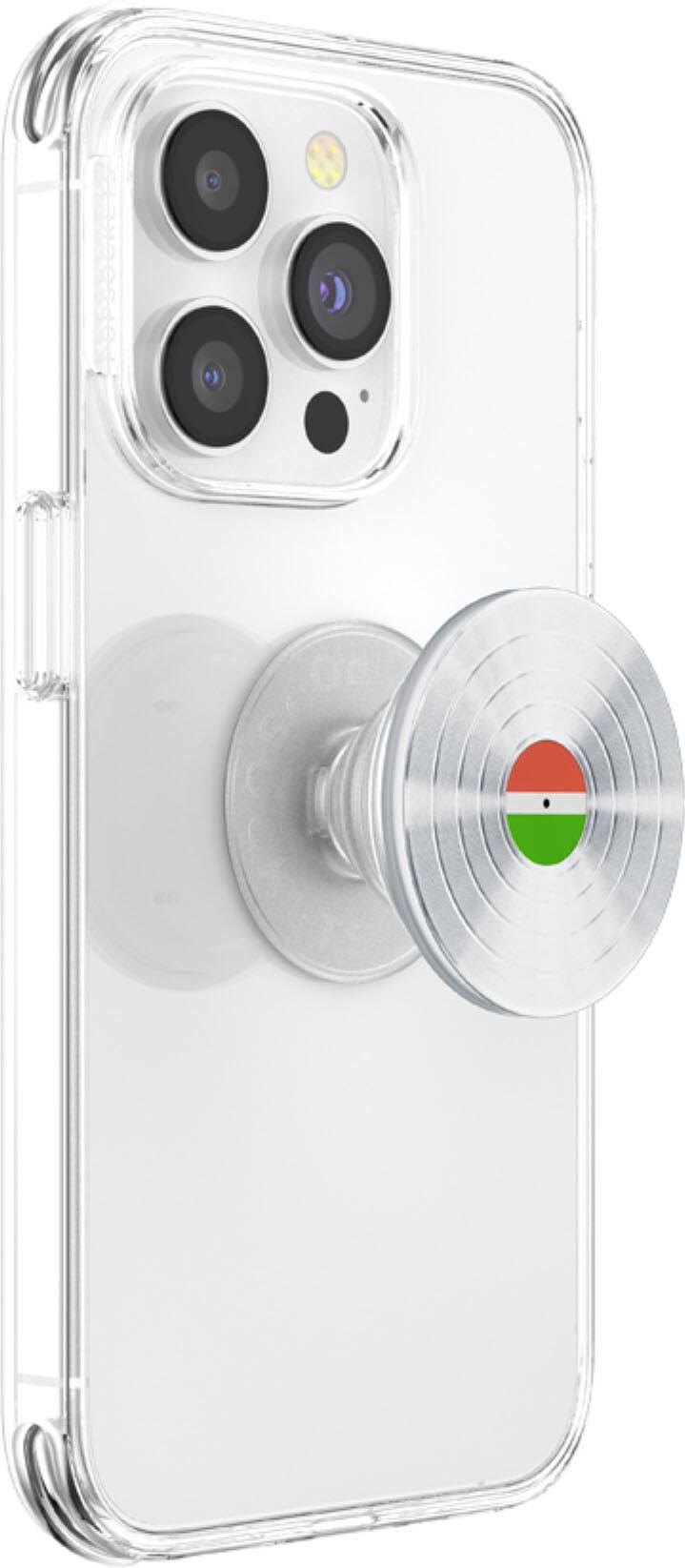 Left. PopSockets - Adhesive PopGrip Universal Grip & Stand for Cell Phones - BS-45rom Silver.