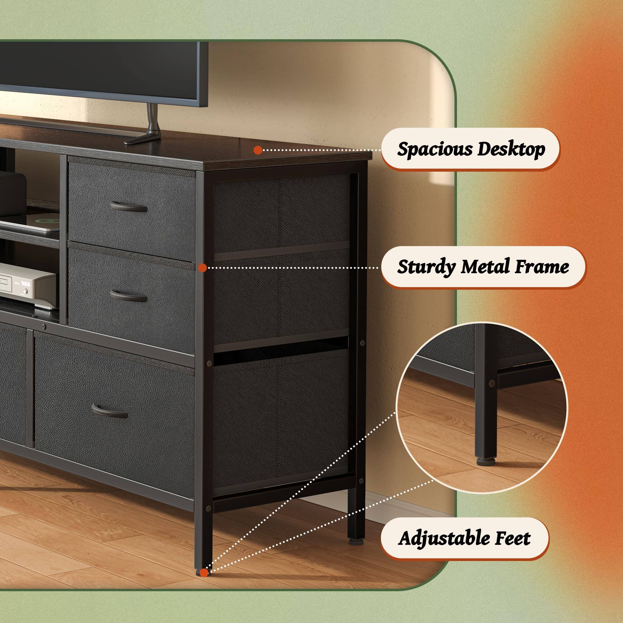 - Spacious Desktop
- Sturdy Metal Frame
- Adjustable Feet