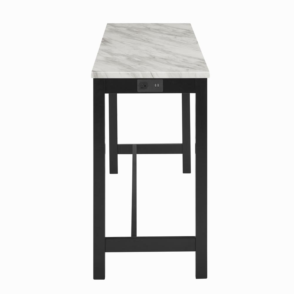 Alt View 1. New Classic Furniture - Furniture Celeste 4-Piece Faux Marble & Wood Bar Set in Blue - Blue.