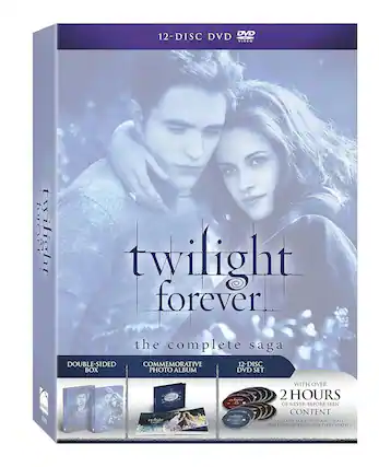 Front. Twilight Forever Complete Saga 5 Movie Collection DVD.