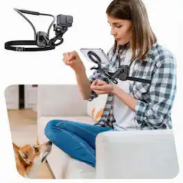 METALTON - Magnetic Phone Holder Neck Mount Hands Free Chest Stand With Fixed Strap For Camera Pov Selfie Filming Vide - Default