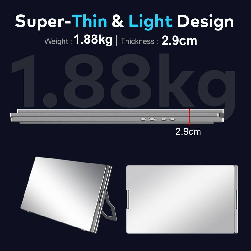 Super-Thin & Light Design  
Weight: 1.88kg  
Thickness: 2.9cm