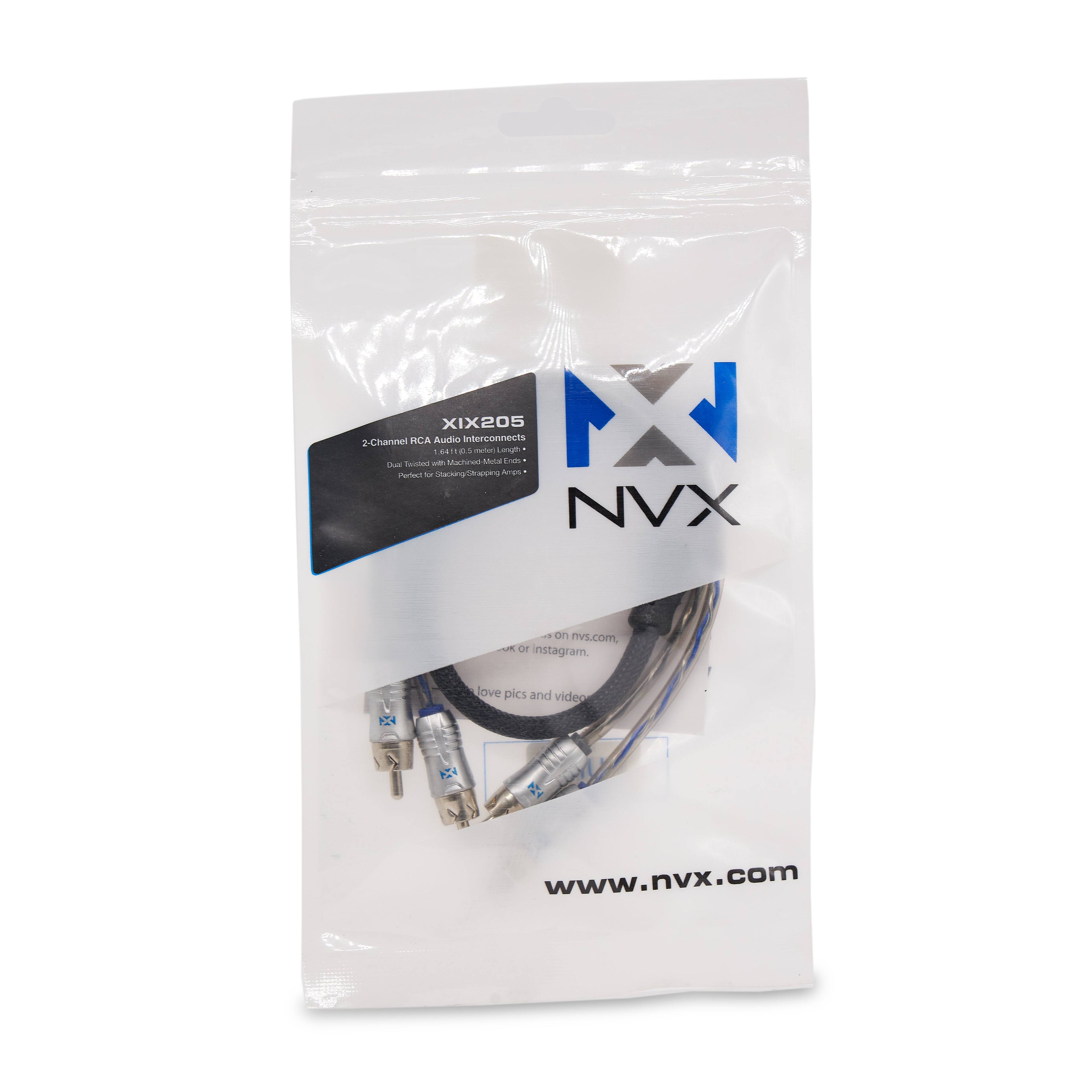 2-Channel RCA Audio Interconnects  
XIX205  
1.64ft (0.5m) Interconnect Length  
Dual Tinned Copper Conductors  
Pure Oxygen-Free Copper Stranding  
www.nvx.com  
NX NVX  
Love pics and video?  
www.nvx.com  
Instagram: @nvs.com