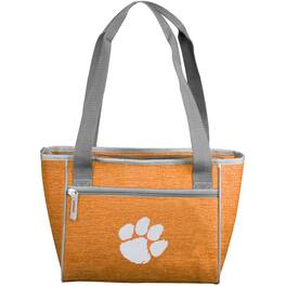 Logo Brands - Clemson Tigers Quartrefoil 16-Can Cooler Tote - Multicolor