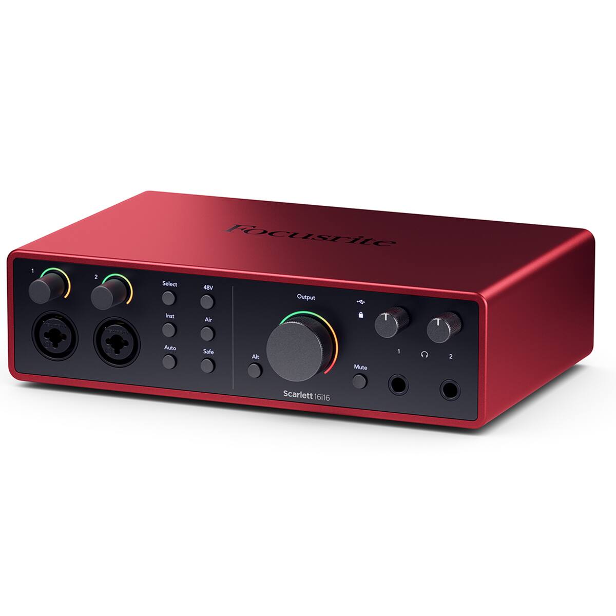 FOCUSRITE  
1 2 Select 48V Output + Inst Air  
1 T Auto Safe Alt Mute  
2 Scarlett 16i16