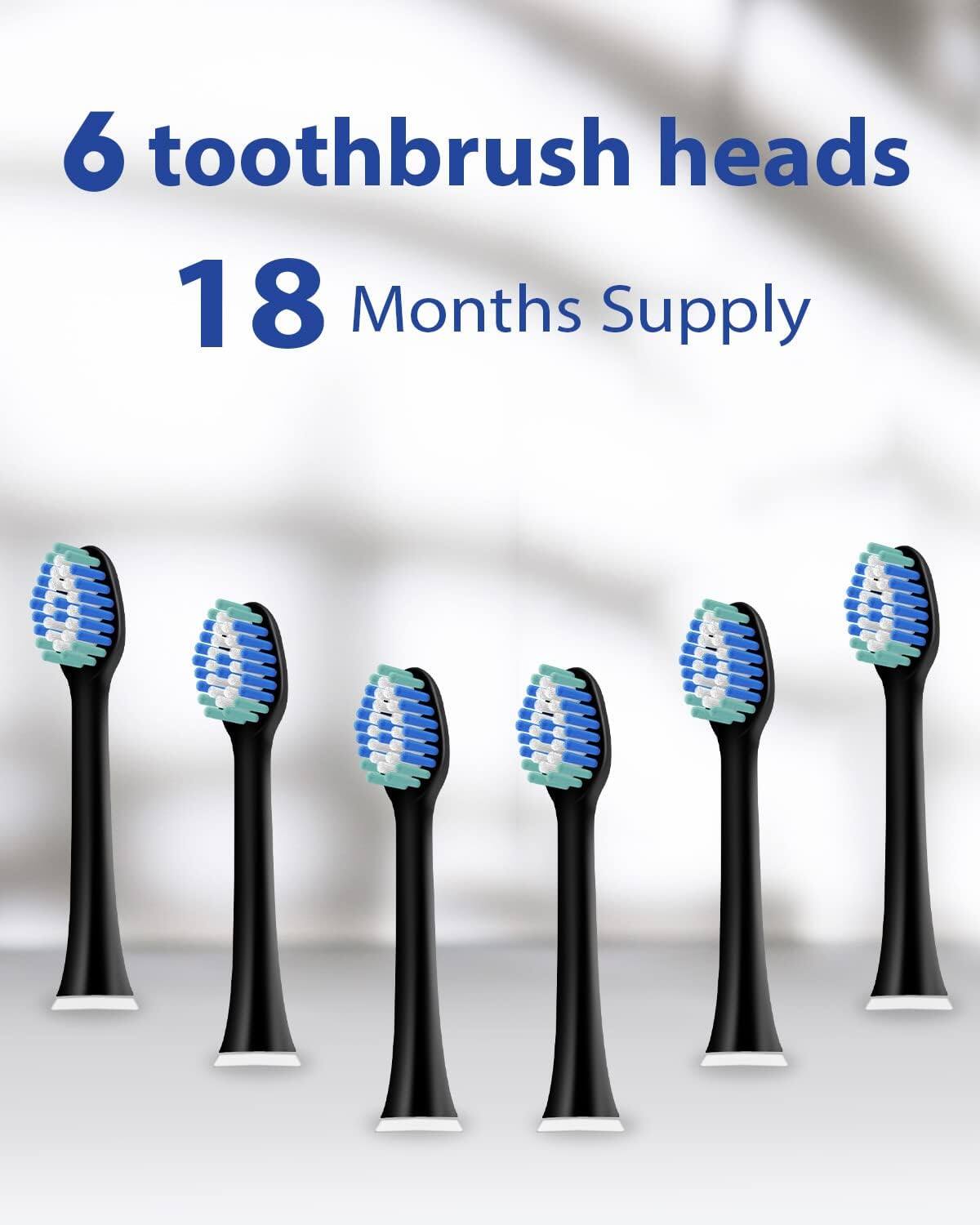 6 toothbrush heads
18 Months Supply