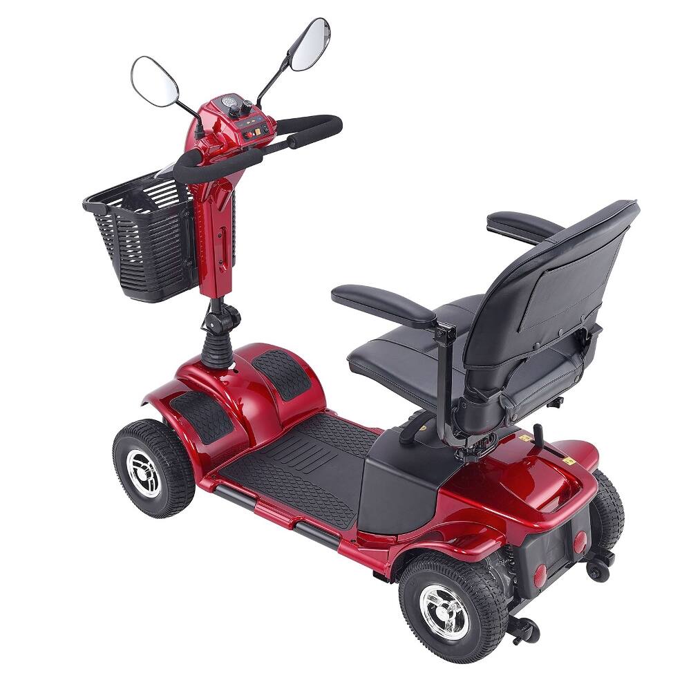 Alt View 7. Loheer - Loheer Heavy Duty 4 Wheel Mobility Scooter for Adults, Folding Electric All Terrain Travel Scooter 265lb Capacity - Blue.