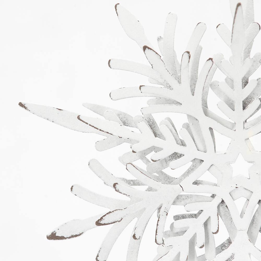 Alt View 4. Dexmalle - Dexmalle-Christmas Tree Decorative  Iron Snowflake Hanger,Set of 6-White - White.
