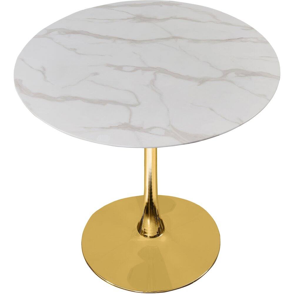 Alt View 1. Meridian Furniture - Holly Gold Dining Table - Gold.