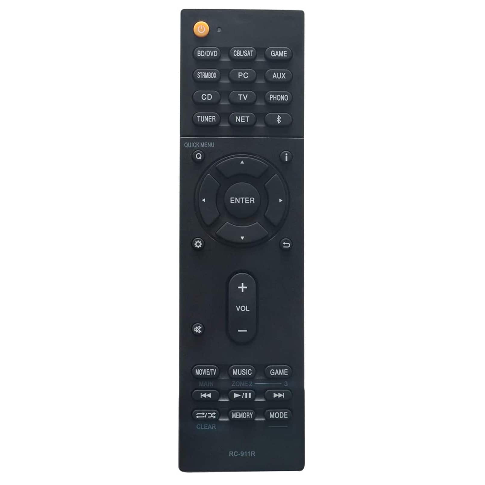 VINABTY - New RC-911R Replaced Remote Fits for Onkyo AV Receiver Speaker TX-NR585 TX-NR656 TX-NR686 TX-NR676 TX-NR757 TX-RZ610 - Black