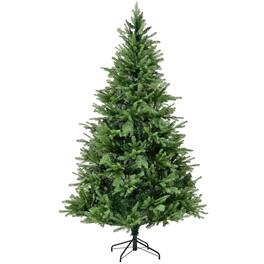 BreeBe - Premium Unlit 7FT Christmas Tree with PE PVC Mixed Dense Branches - Green