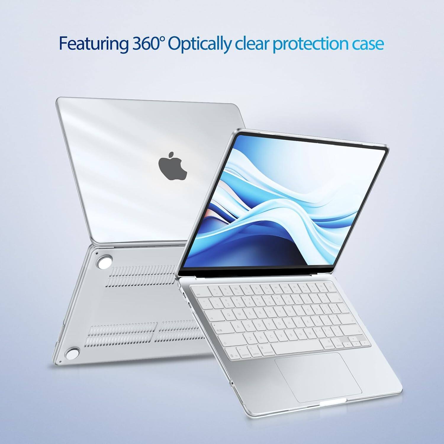 Featuring 360° Optically clear protection case