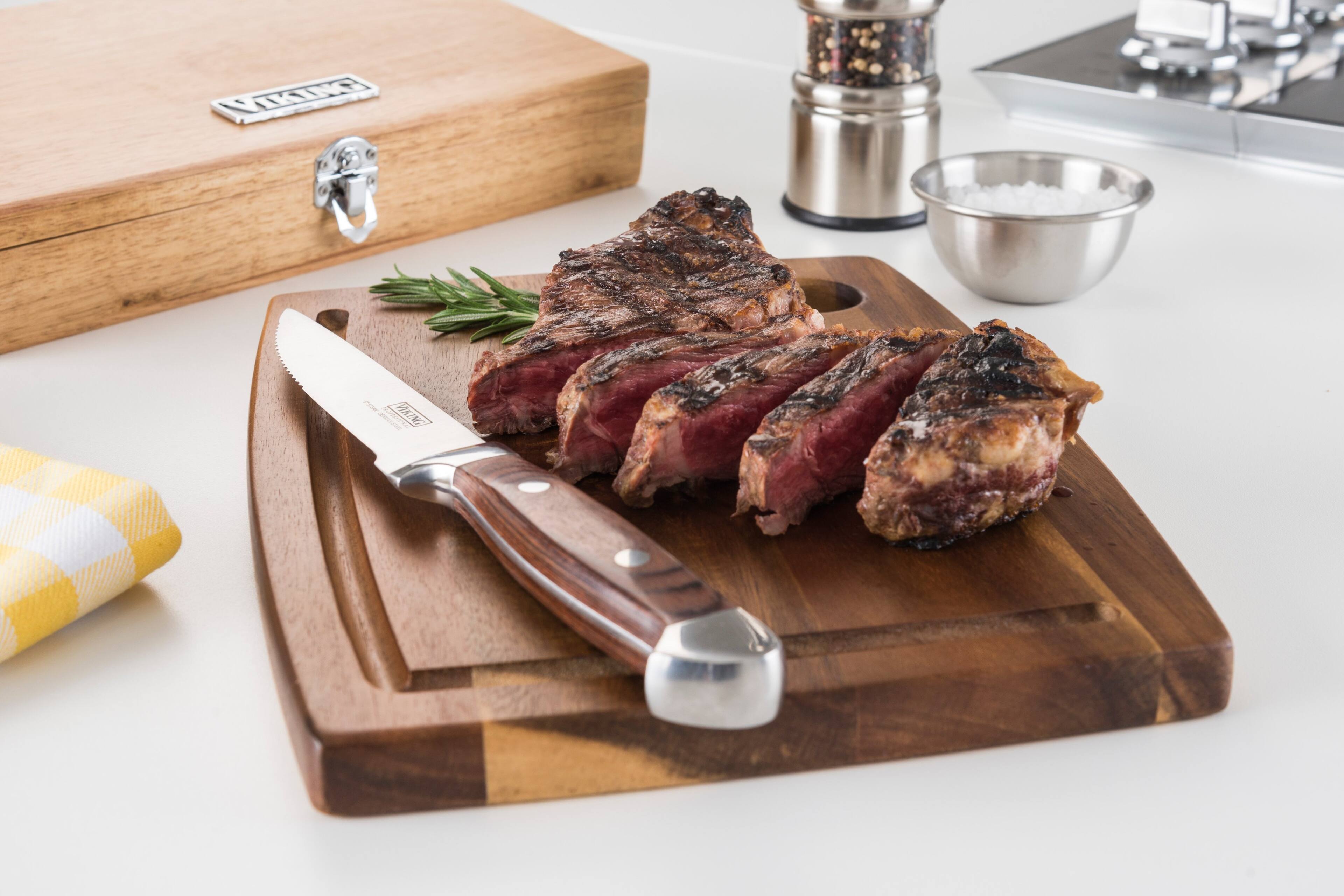 Alt View 14. Viking - Pakkawood 6 Pc Steak Knife Set, with Box - Red.