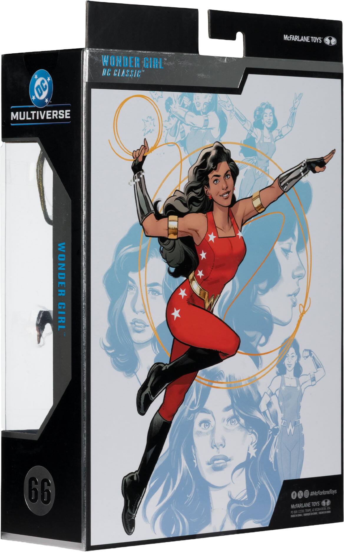 McFARLANE TOYS  
WONDER GIRL DC CLASSIC DC MULTIVERSE  
WONDER GIRL  
66  
#McFarlaneToys  
McFARLANE TOYS I #264-0038 12230 TEAPLE & 0 BOX - / ARGEDOINE