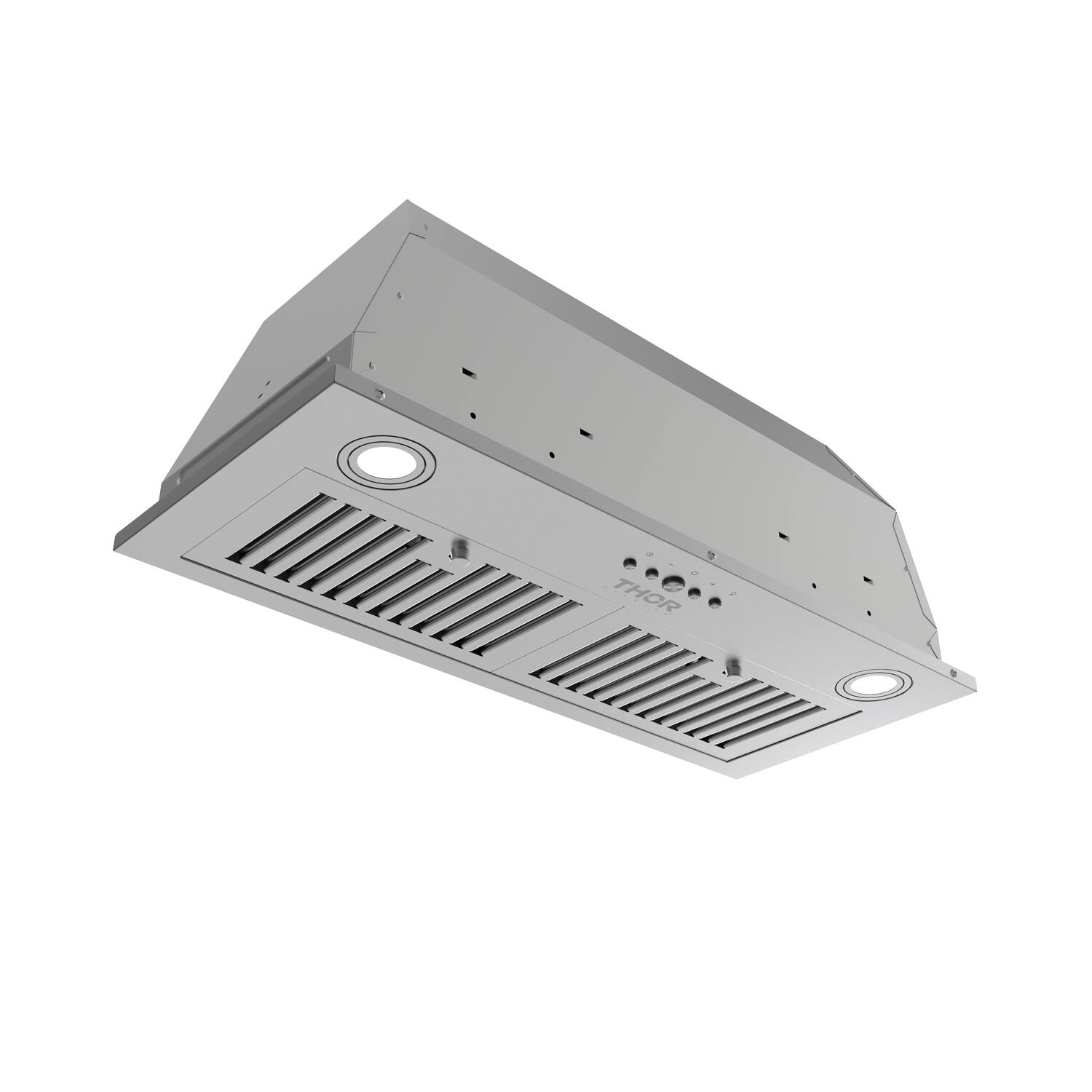 Left. Thor Kitchen - 28 Inch Convertible Range Hood Insert in Stainless Steel - Stainless steel.