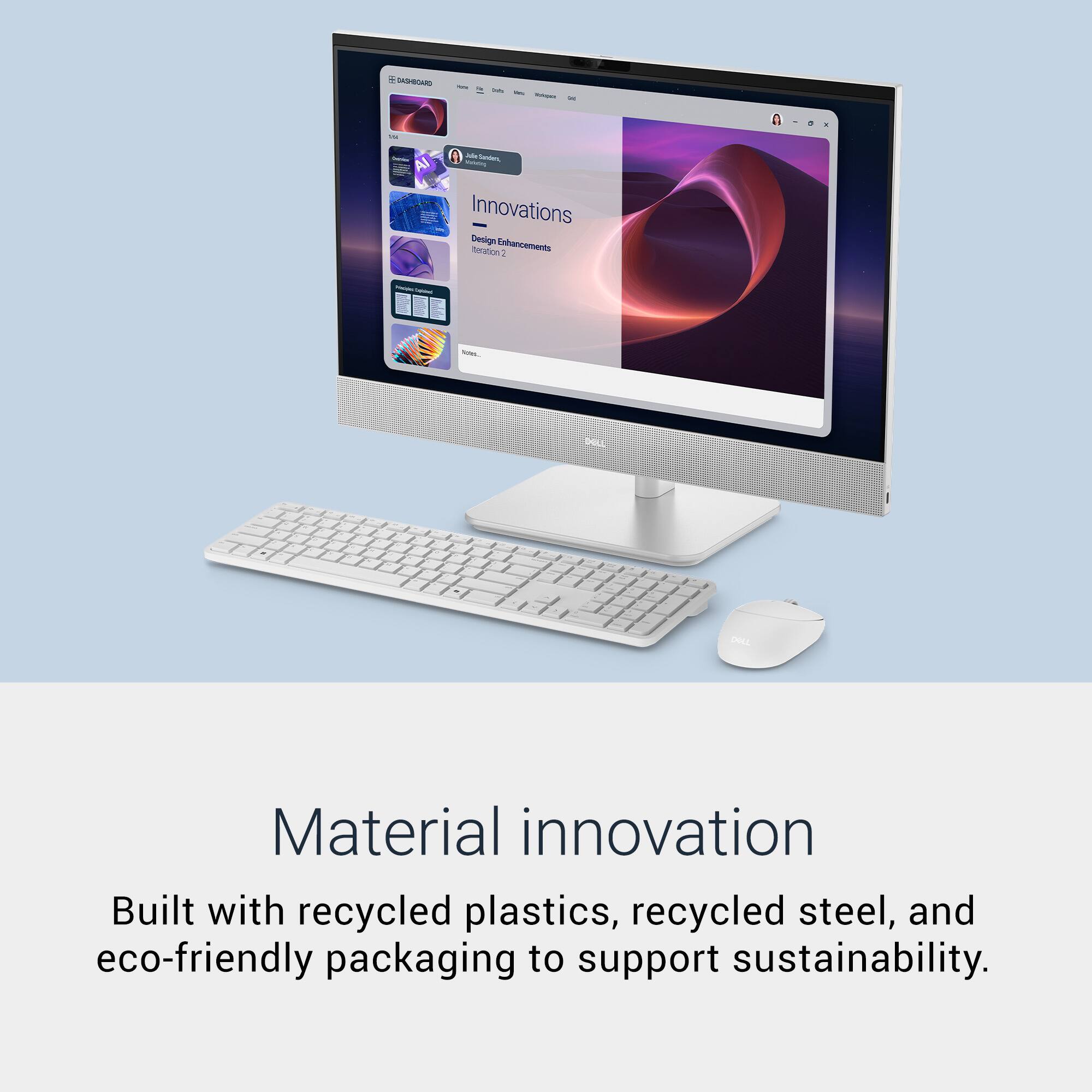 NAHEGAD I - f 1 - 1 - I Innovations Design Enhancements Sealin2 - - DOLL - DILL

Material innovation
Built with recycled plastics, recycled steel, and eco-friendly packaging to support sustainability.