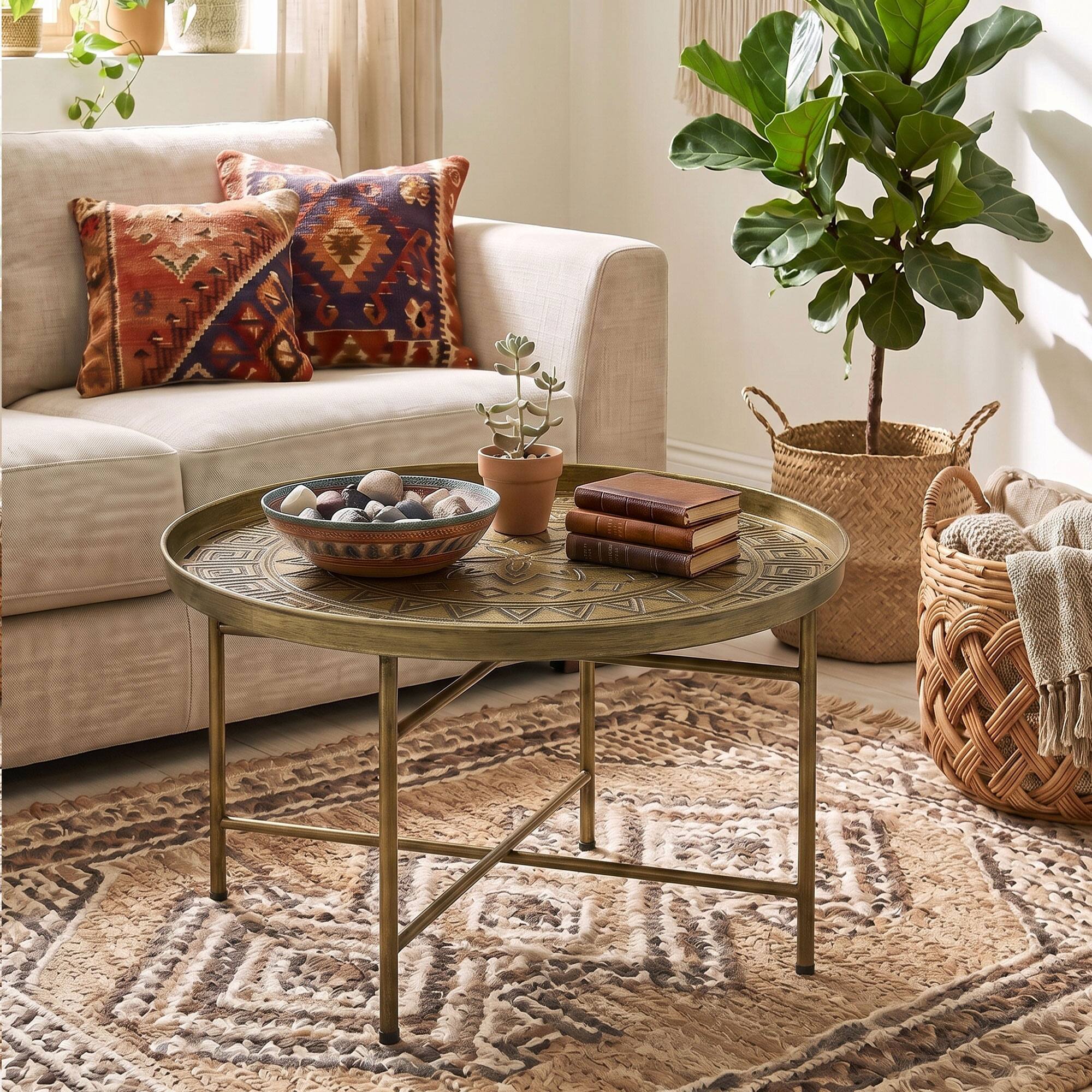 Alt View 6. Homcom - Table for Living Room - Gold.