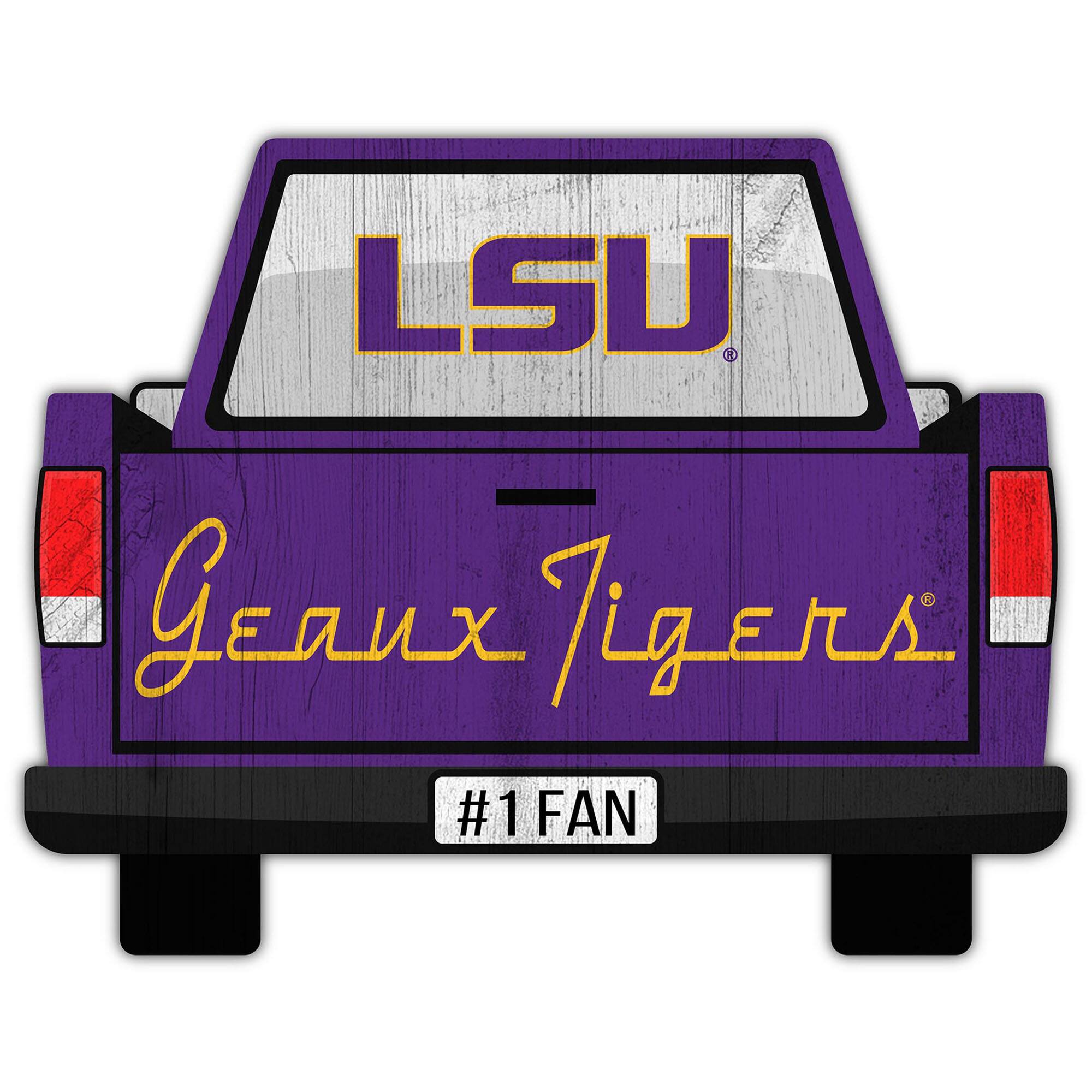 LSU Tigers 12'' x 12'' Truck Back D-cor