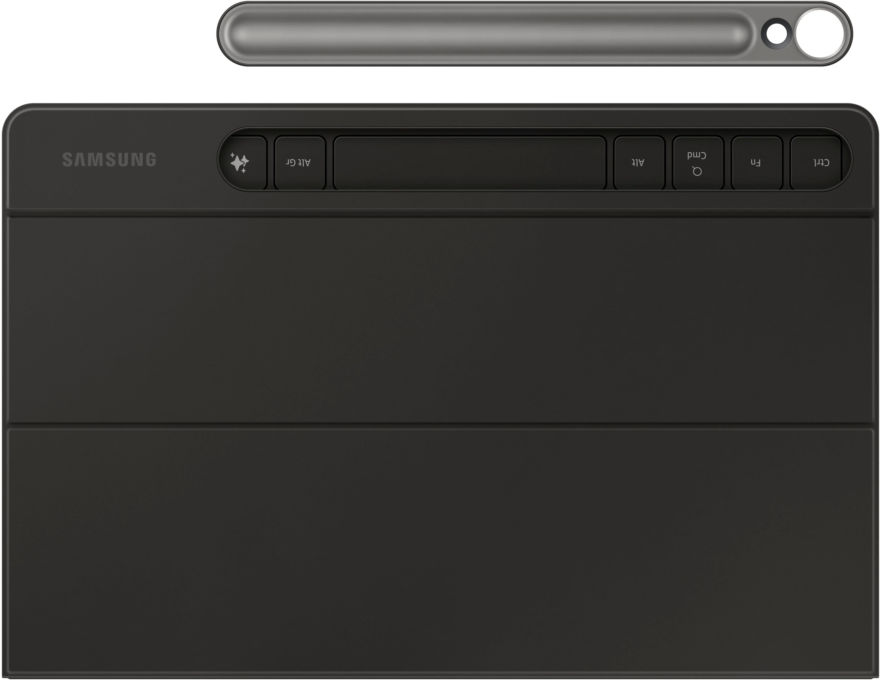 SAMSUNG keyboard with Alt, Cmd, Q, Fn, and Ctrl keys.