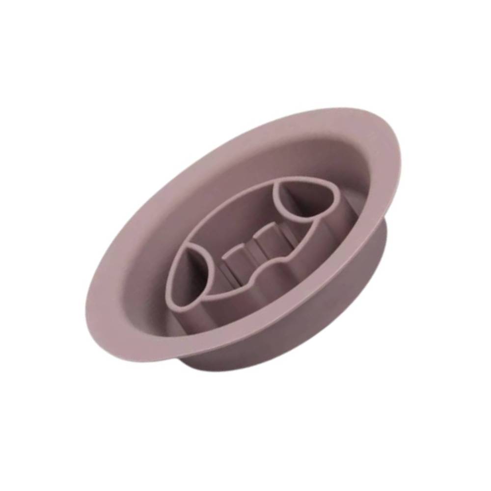 Alt View 1. Ficcuss Pets - Sustainable Silicone Treat Feeding Pet Bowl - Morandi Pink.