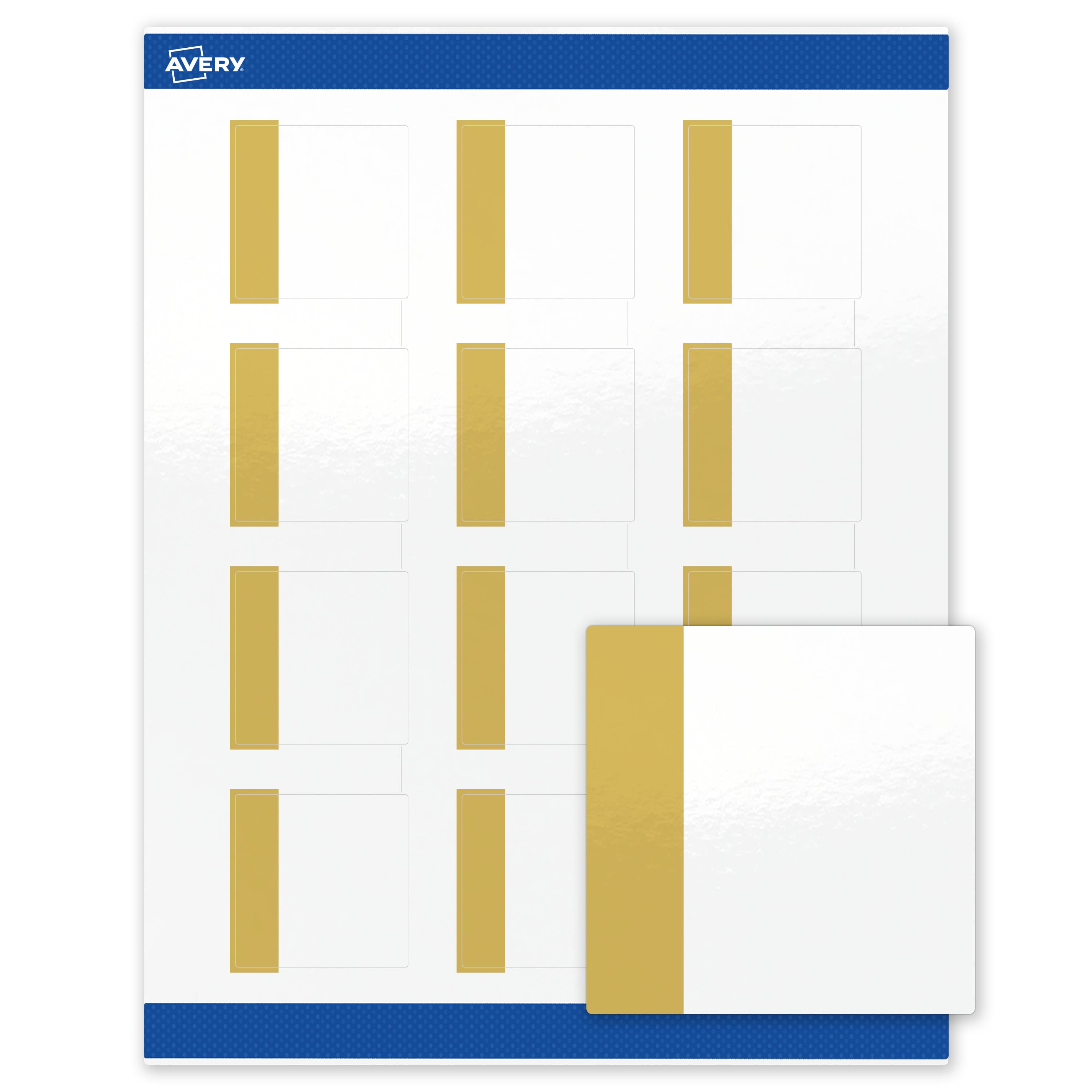 "Avery - Labels, 2"" x 2"", Glossy Dipped Gold Edge - White" price history on PriceWatchPro