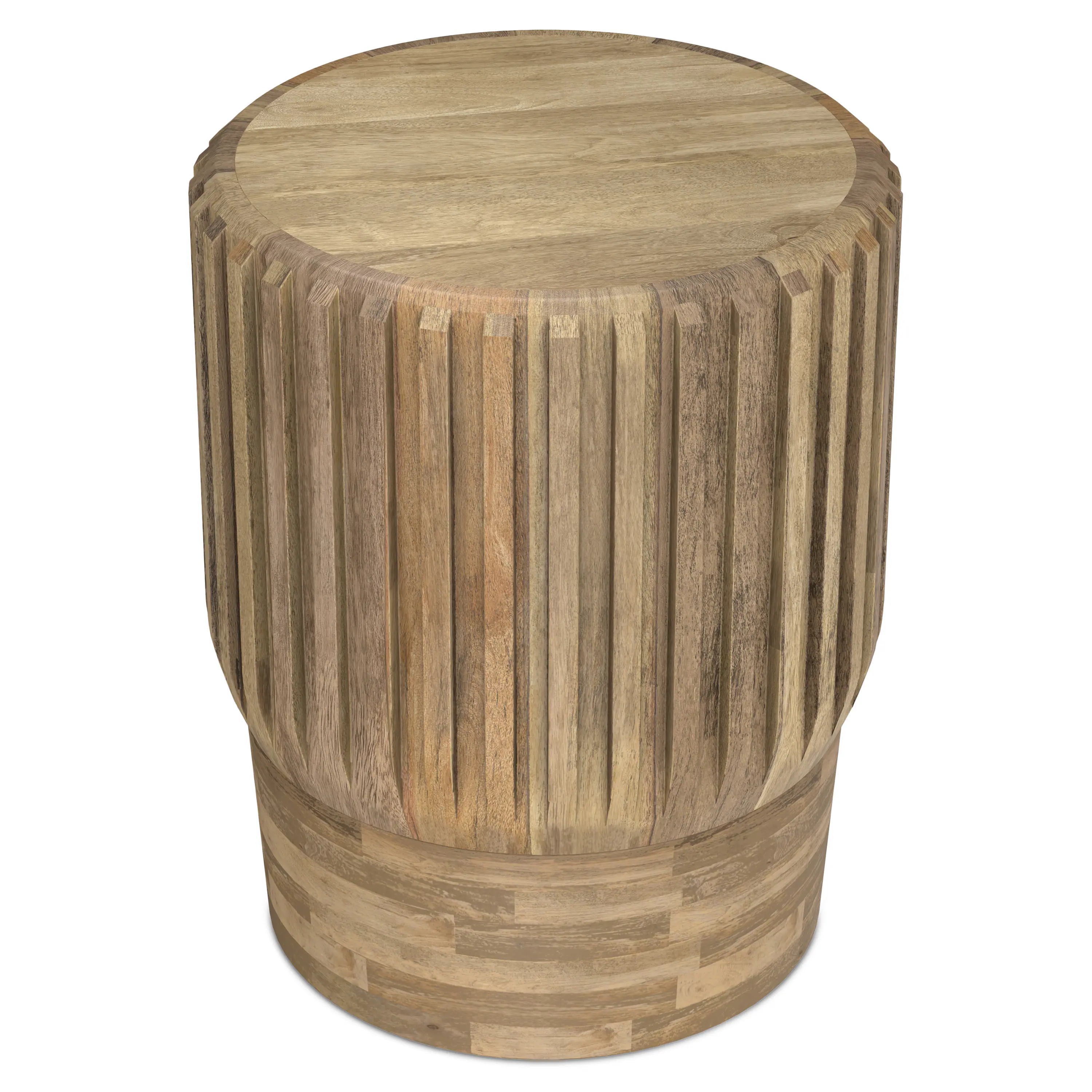 Alt View 3. Simpli Home - Lyall 16 inch Wide Solid Mango Contemporary End Table in Natural, Assembled - Natural.