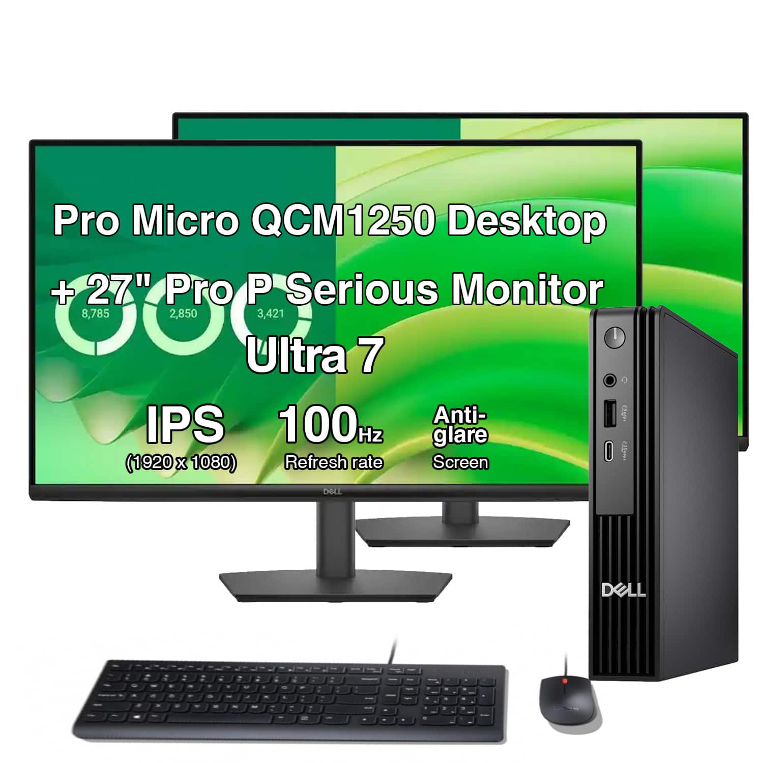 "Dell - Upgraded - Pro Micro Desktop (Ultra 7 265T vPro, 16GB, 512GB SSD, Intel Graphics, WiFi 6E, BT 5.4, Win 11 Pro)with 27""monitor 2Pack" price history on PriceWatchPro