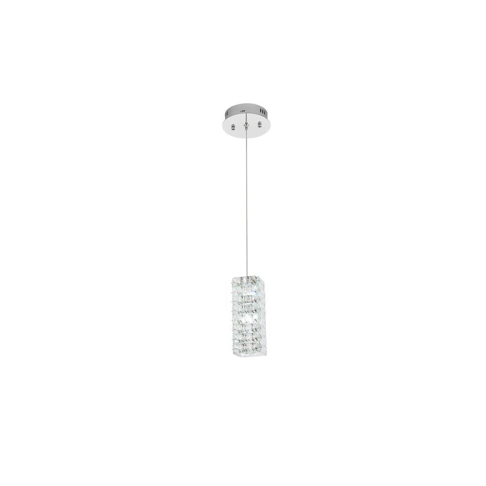 Back. Elegant Lighting - Aston 6.5 inch LED Pendant in Chrome - Chrome.