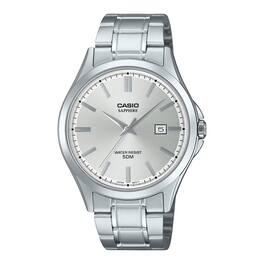 Casio - Men’s Stainless Steel Analog Watch White Dial - MTS-115D-7AVDF - Silver
