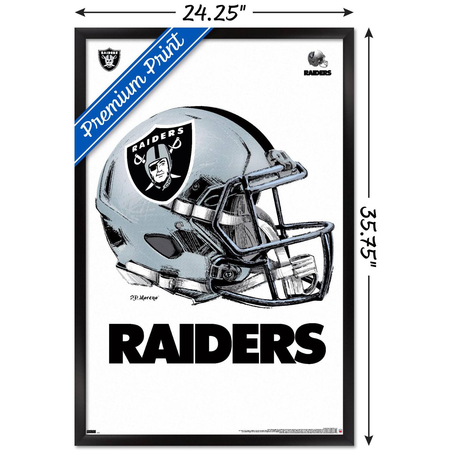 24.25" x 35.75"  
Premium Print  
RAIDERS  
P.D. Moreno