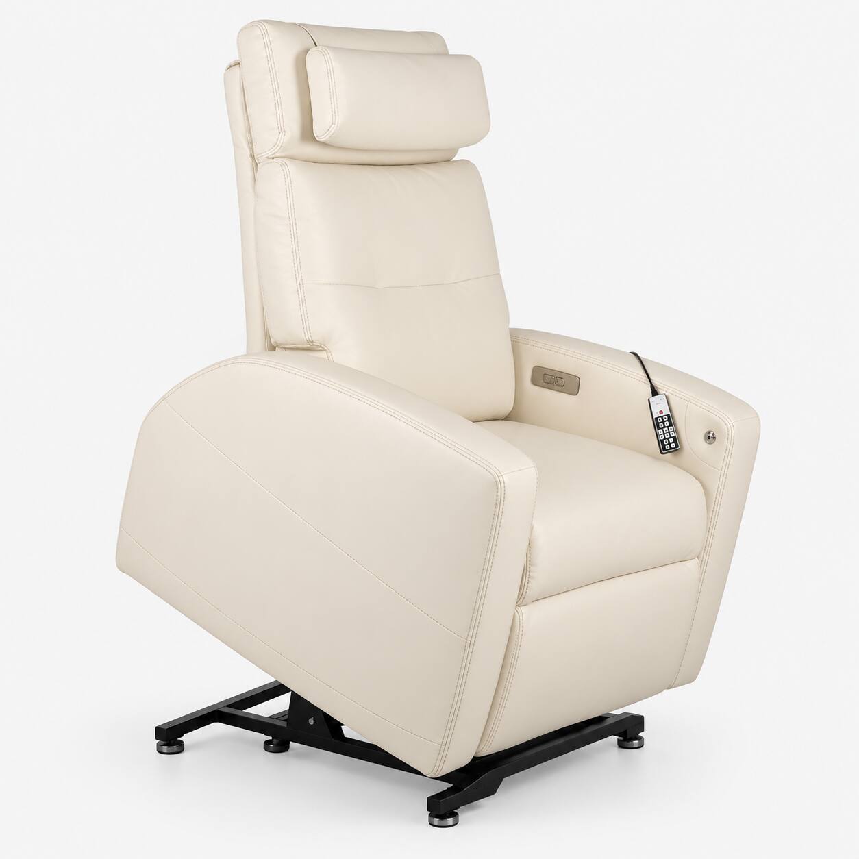 Front. Human Touch - Human Touch Laevo ZG Zero Gravity Recliner with Lift Assist, Heat & Vibration Massage - Cream.