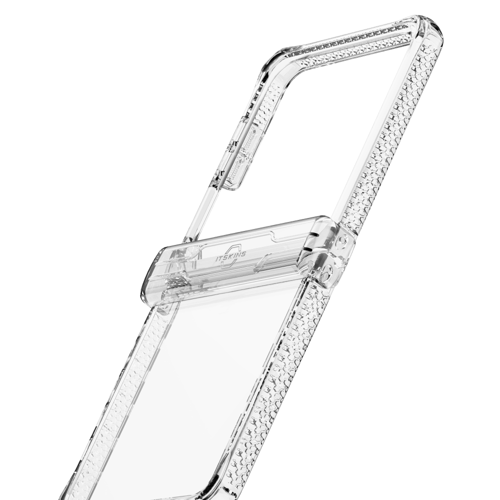 Alt View 5. Itskins - ITSKINS - Hybrid_R Clear Hinge Case for Samsung Galaxy Z Flip7 - Transparent - Clear.