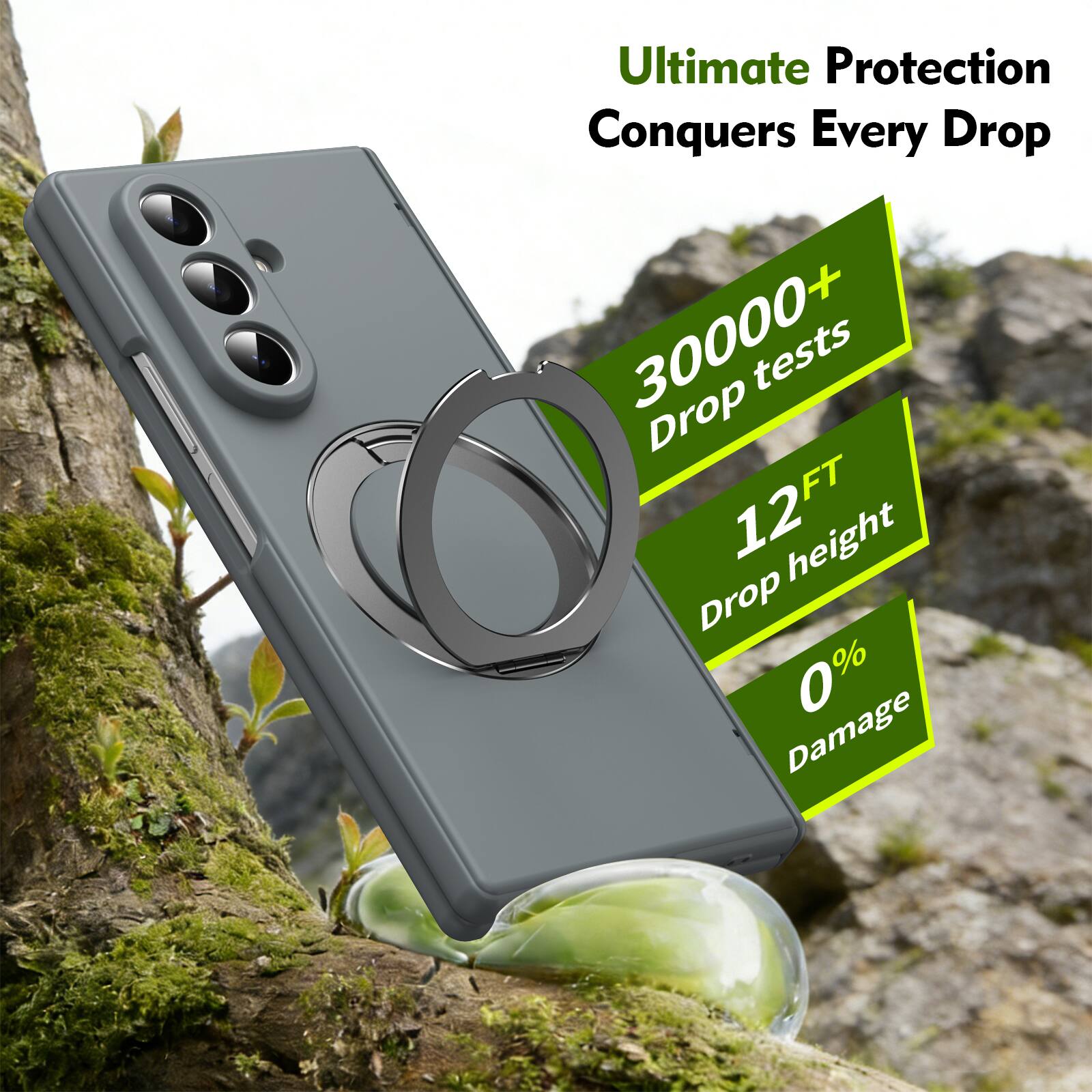 Ultimate Protection Conquers Every Drop

30000+ Drop tests  
12FT Drop height  
0% Damage
