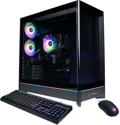 Front. CyberPowerPC - Gaming Desktop - AMD Ryzen 7 8700F - NVIDIA GeForce RTX 5060 8GB - 16GB DDR5 - 1TB PCIe 4.0 SSD Storage - Black.