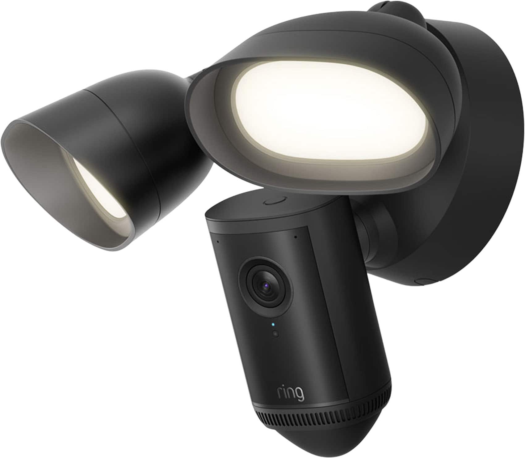 Front. Ring - Floodlight Cam Pro (2nd Gen) Retinal 4K for ultra-clear video, 10x Zoom, ultra-bright motion-activated floodlights - Black.