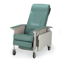 Invacare - Deluxe Three‑Position Recliner 19 in Seat 250 lb Capacity comfortable adjustable home chair - Jade