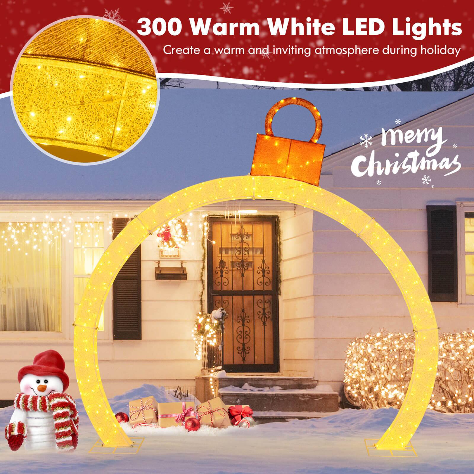 300 Warm White LED Lights  
Create a warm and inviting atmosphere during holiday  

Merry Christmas