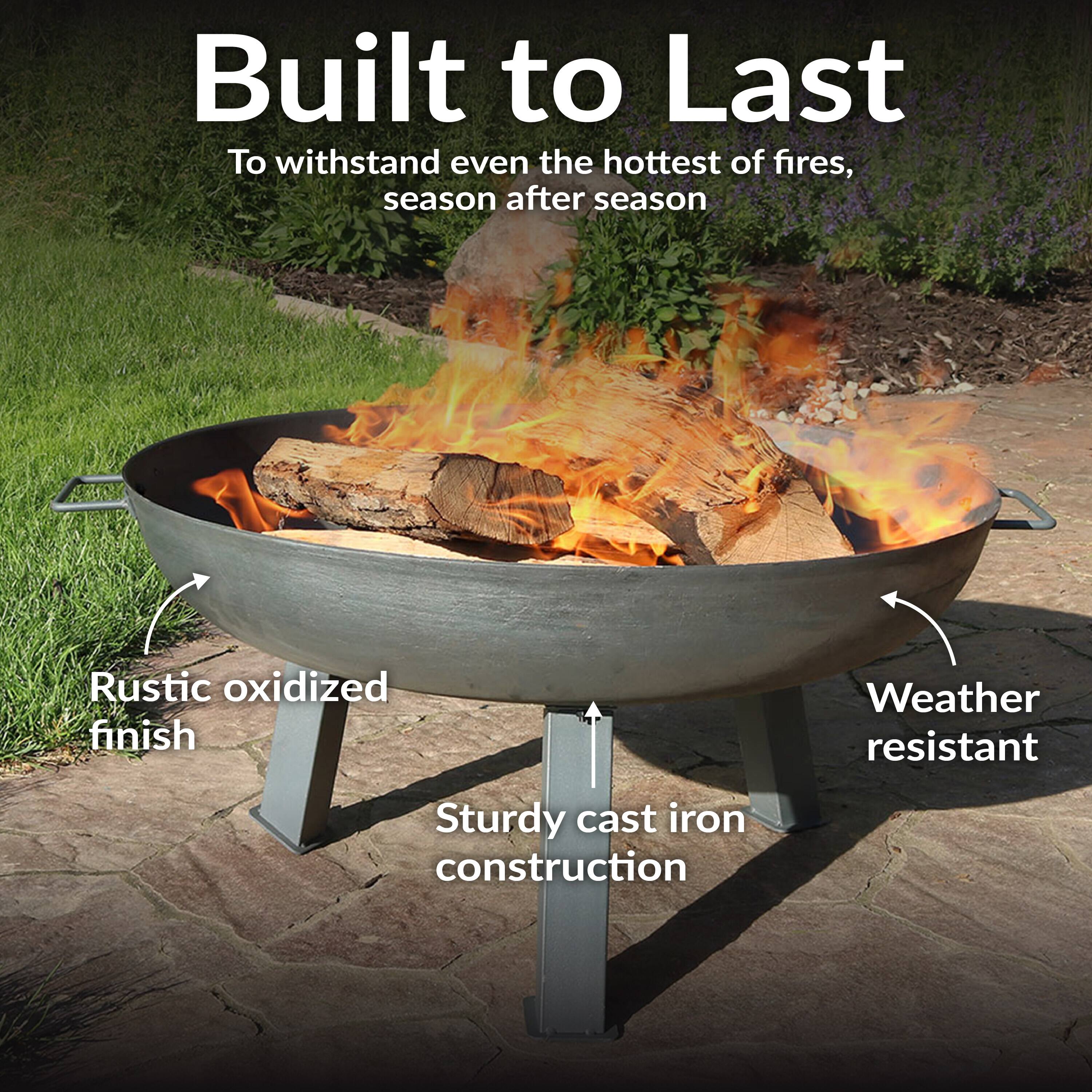 Built to Last

To withstand even the hottest of fires, season after season

- Rustic oxidized finish
- Weather resistant
- Sturdy cast iron construction