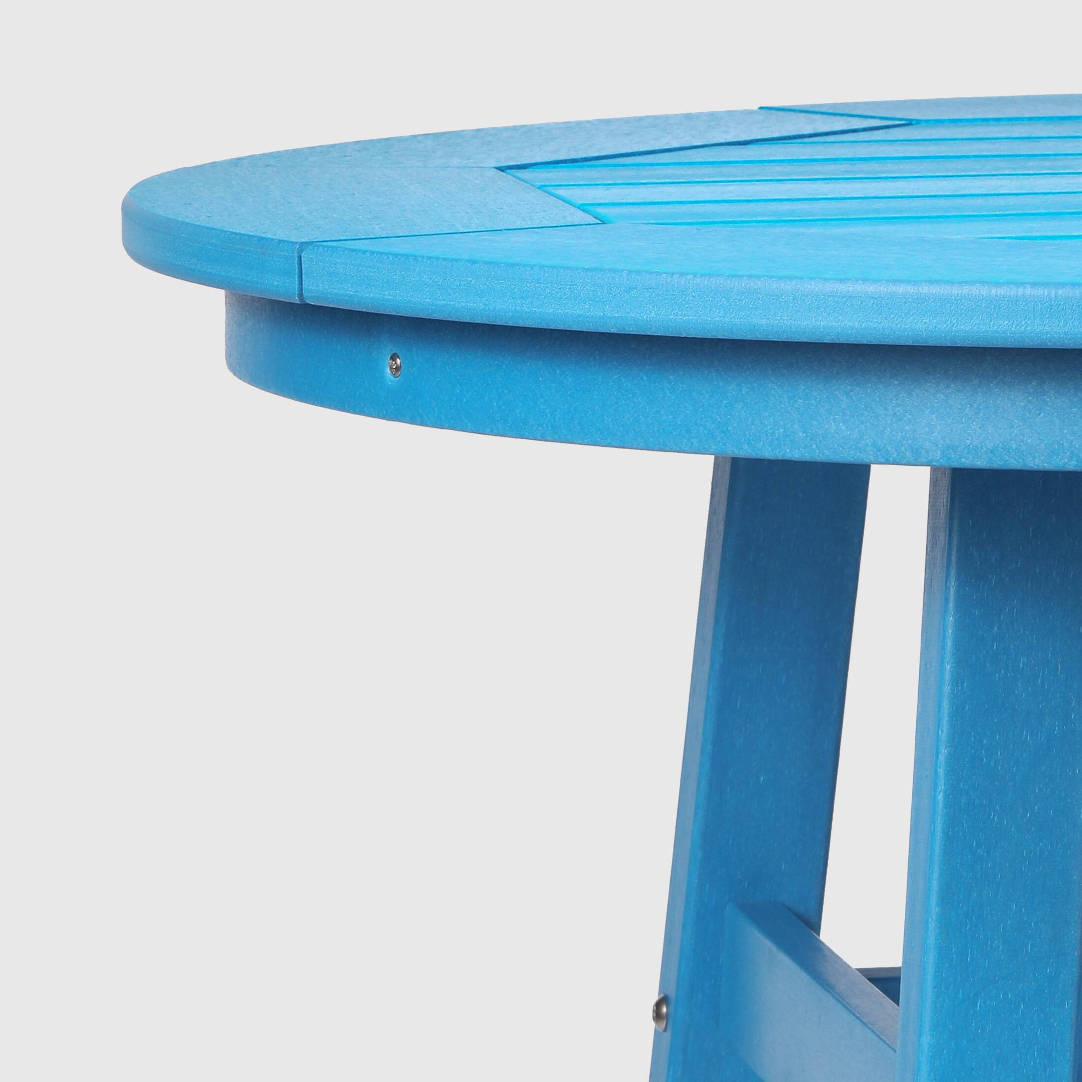 Alt View 1. WestinTrends - WestinTrends Malibu Outdoor 35" HDPE Round Patio Counter Height Bar Table - Pacific Blue.