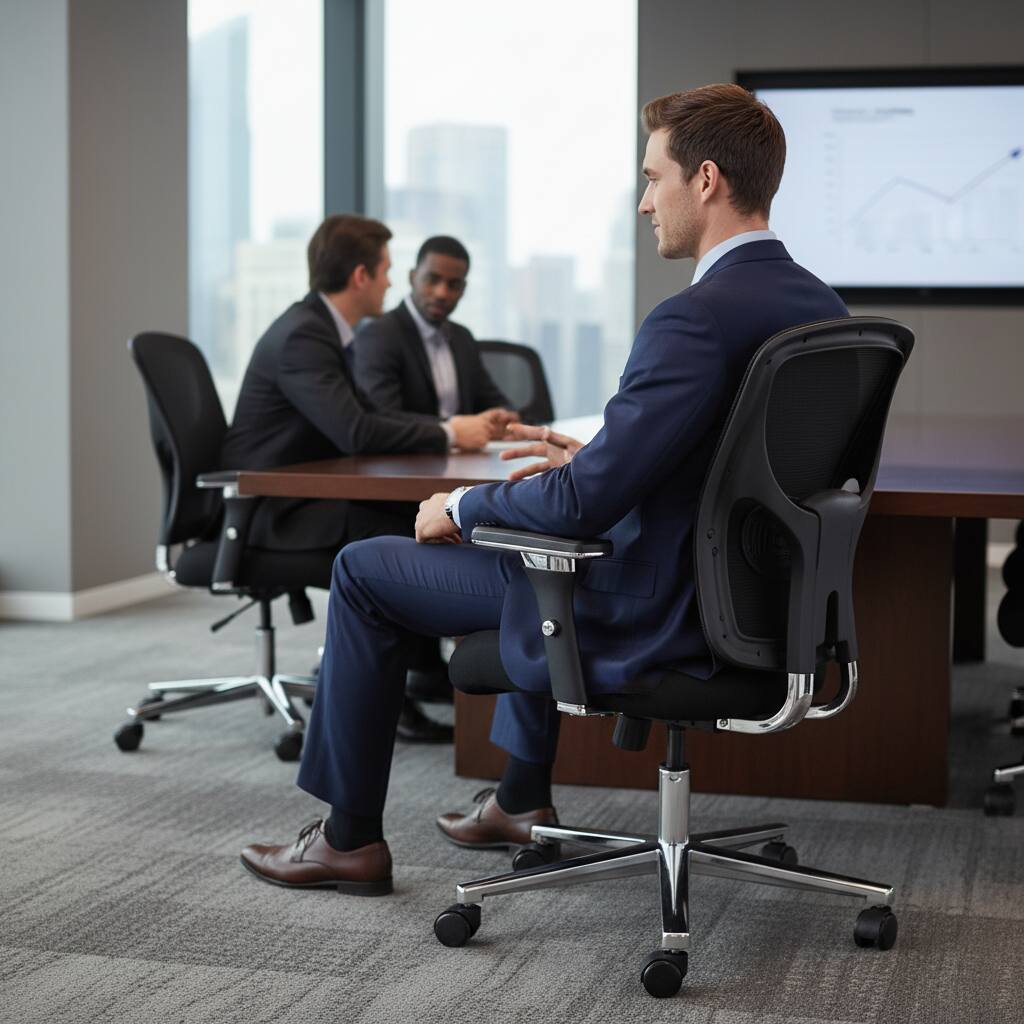 Alt View 5. AOITUN - Big and Tall Office Chair 500LBS, Heavy Duty Ergonomic Computer Desk Chair Mesh Executive Task Chair, Black - Black.