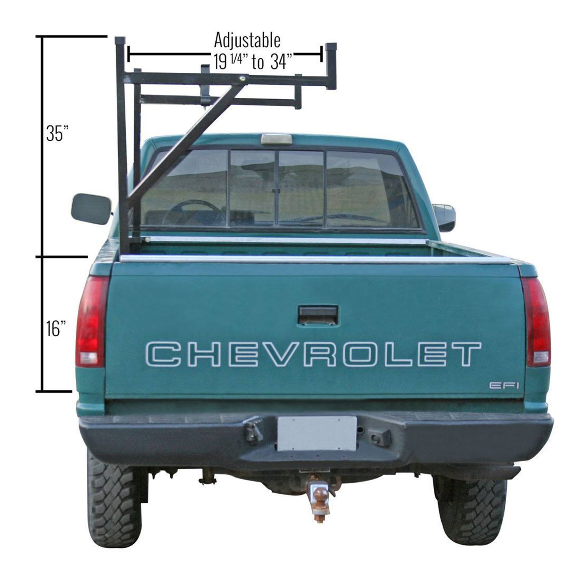 Adjustable 19 1/4" to 34"  
35"  
16"  
CHEVROLET EFI