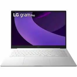 LG - gram Pro 16Z90TP 16Z90TP-K.AAW4U1 16" Notebook - WQXGA+ - 120 Hz - Intel Core Ultra 7 225H - Intel Evo Platform - 16 - Pure White