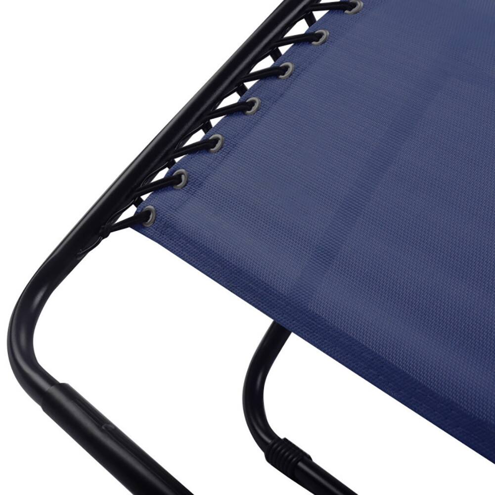 Back. Pefilos - Outdoor Folding Zero Gravity Reclining Lounge Chair-Blue, Oversized Padded Zero Gravity Chair, Foldable Patio Recliner - Blue.