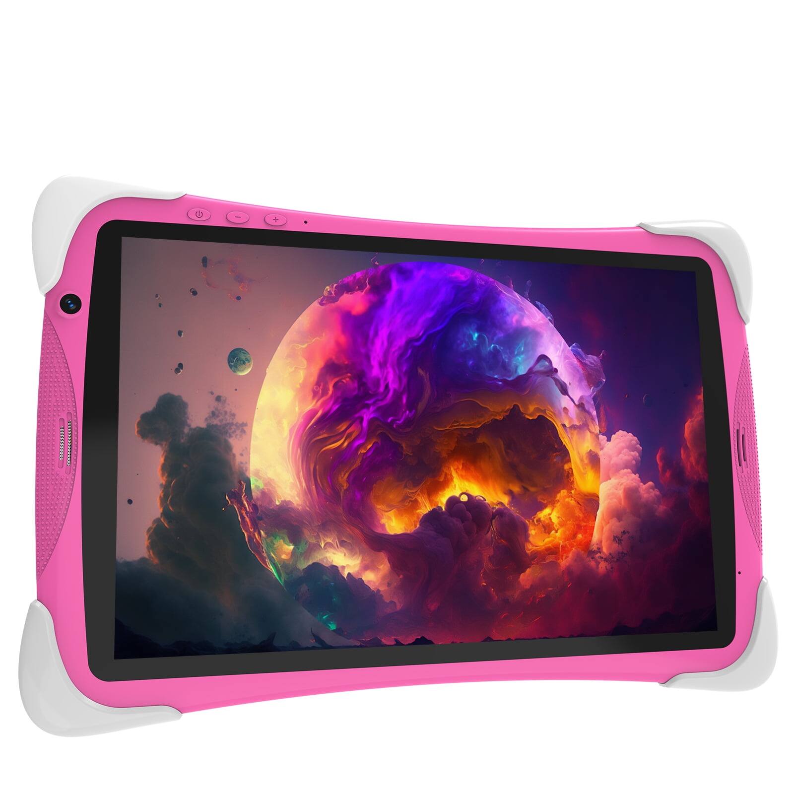 Back. FEONAL - 10.1 inch Kids Tablet, 64GB Tablet APP Preinstalled & Parent Control Kids Education Children Tablet - pink.
