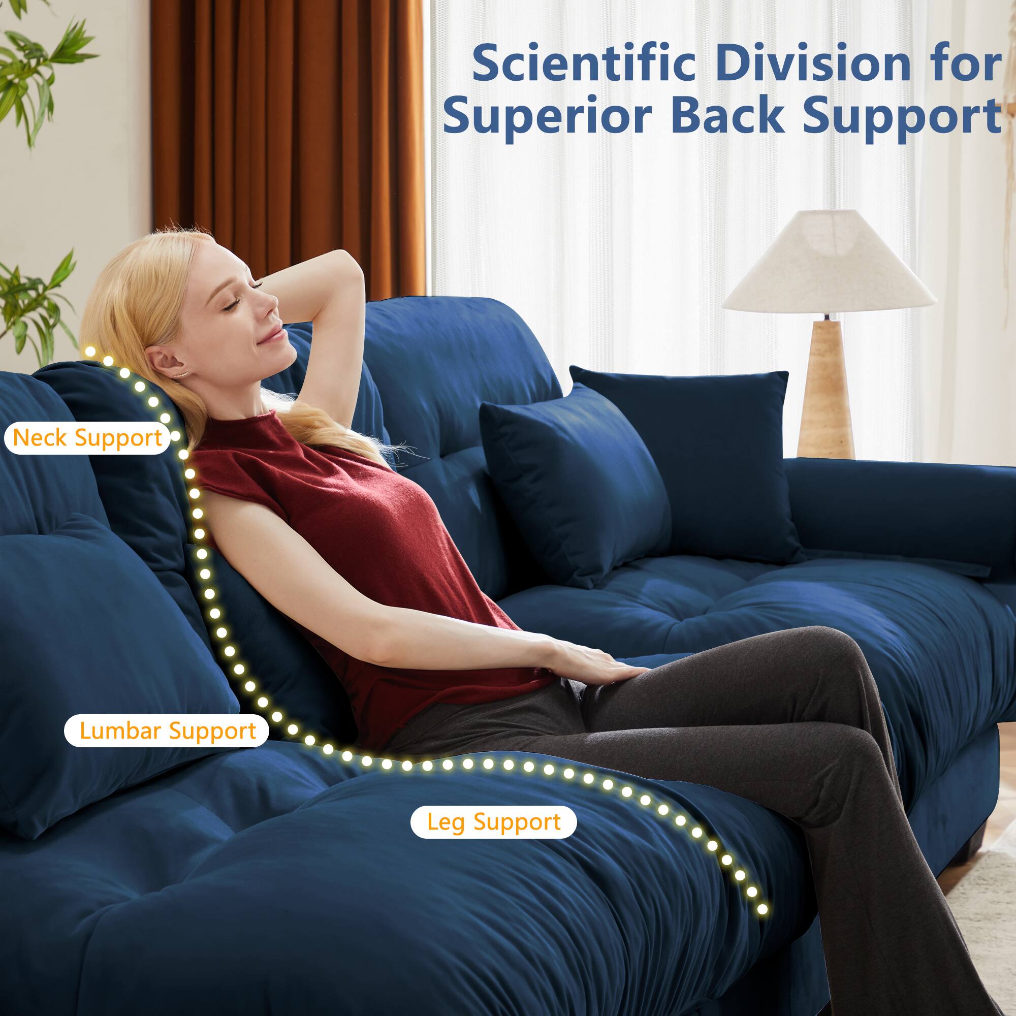 Scientific Division for Superior Back Support

- Neck Support
- Lumbar Support
- Leg Support