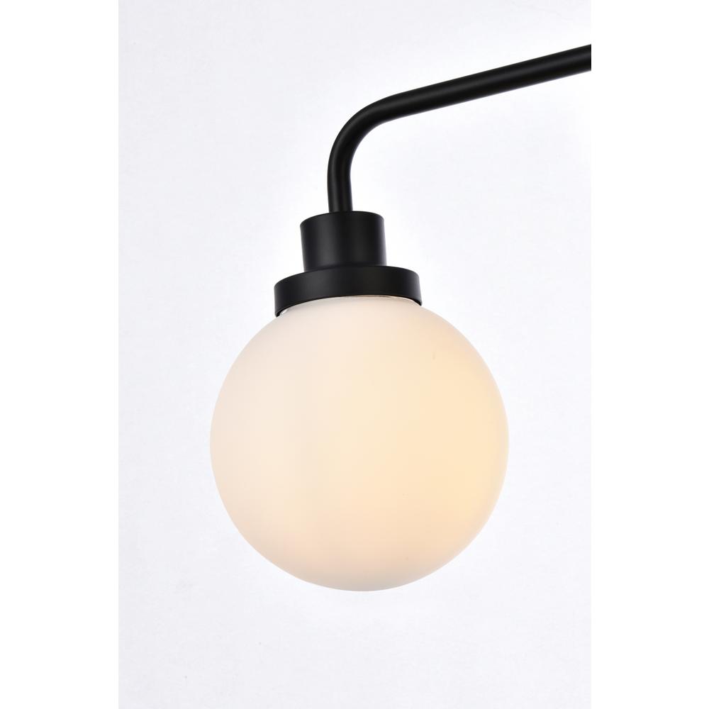 Alt View 1. Living District - Hanson 3 lights bath sconce in black with frosted shade - Black And Frosted Shade.