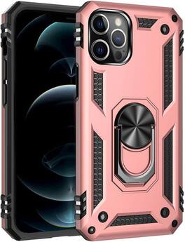 Entronix - iPhone 13 Pro Max Case with 360° Kickstand Grip - Pink
