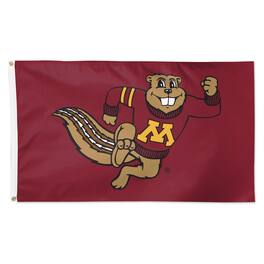 WinCraft - Minnesota Golden Gophers 3' x 5' Single-Sided Deluxe Mascot Team Flag - Multicolor